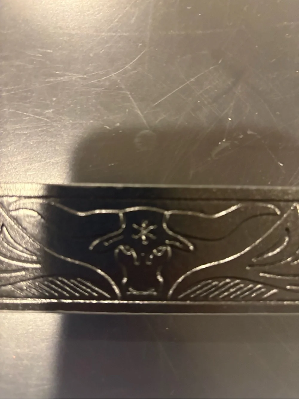 Western Bull Skull Belt Buckle - Silver & Gold Unisex Biker Cowboy Cowgirl Rodeo
